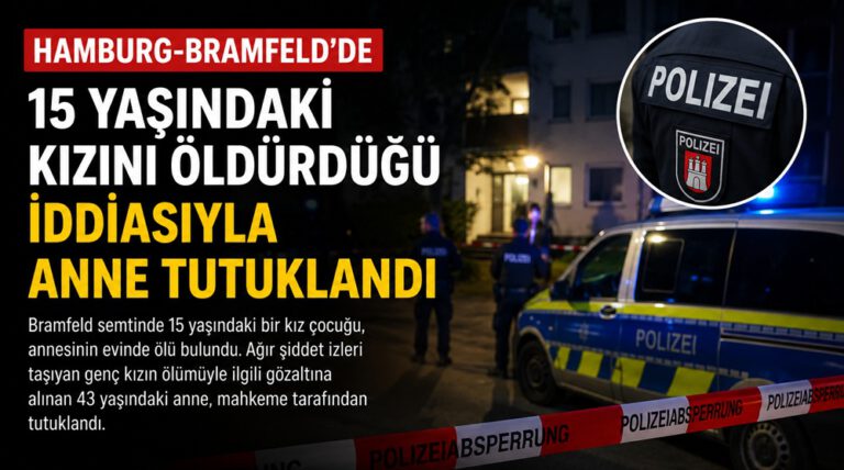 Hamburg’da Kayıp Olarak Aranan 15 Yaşındaki Kız Evde Ölü Bulundu, Anne Tutuklandı
